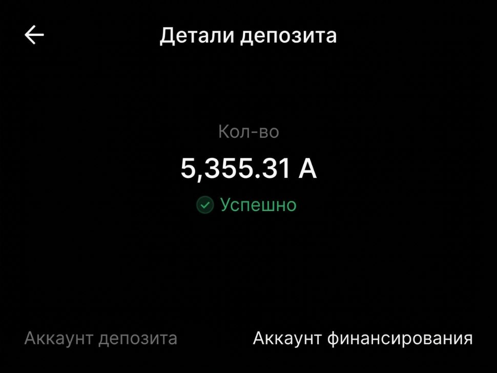 Зачисление $A на BingX прошло успешно. Дальше — продажа за USDT и вывод обратно на Bybit.